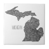 Michigan Map Tegeltje (Voorkant)