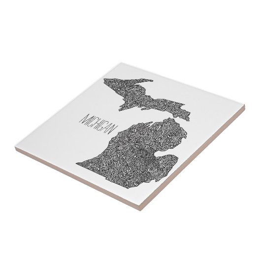 Michigan Map Tegeltje (Zijkant)
