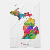 Michigan Map Theedoek (Verticaal)