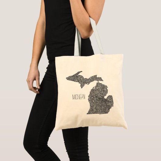 Michigan Map Tote Bag (Voorkant (product))