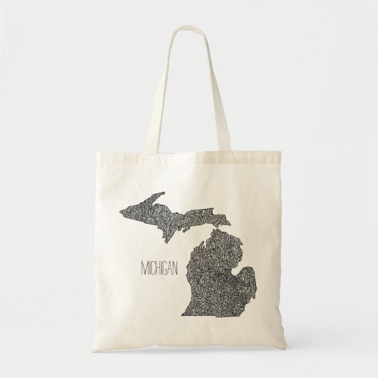Michigan Map Tote Bag (Voorkant)