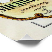 Michigan Map uit de jaren 40 Poster (Hoek)