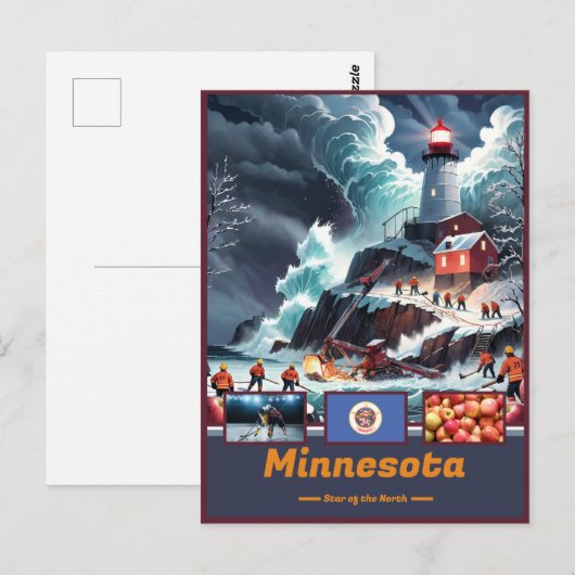 Michigan Marvels & Motto Briefkaart (Voorkant / Achterkant)
