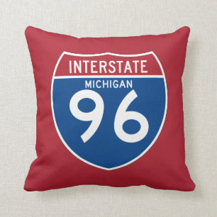 Michigan MI I-96 Interstate Highway Shield - Kussen