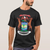 Michigan MI staat Vlag USA T Shirt (Voorkant)