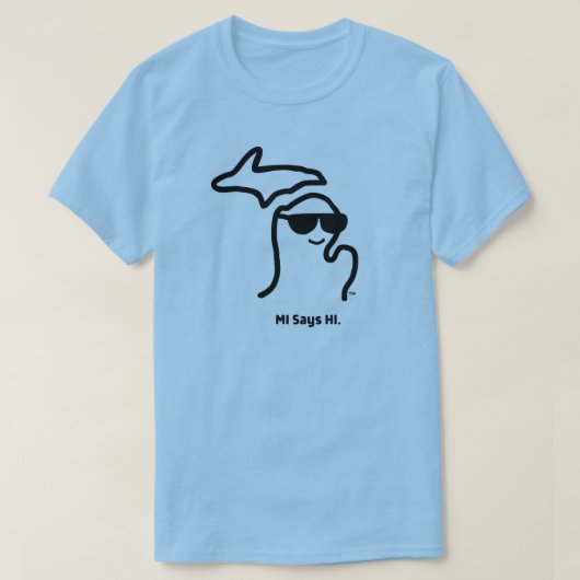 Michigan - MI zegt HI™ Shirt (Design voorkant)