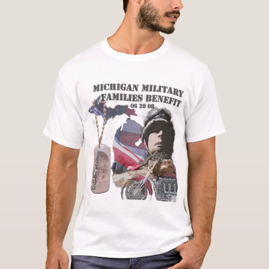 Michigan Militaire Families Voordelen T-shirt (Voorkant)