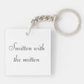 Michigan Mitten Love Minimalist Boho Floral Sleutelhanger (Achterkant)