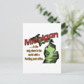 Michigan Motto ~ Worlds Only Floating Post Kantoor Briefkaart (Staand voorkant)