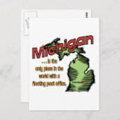 Michigan Motto ~ Worlds Only Floating Post Kantoor Briefkaart (Voorkant / Achterkant)