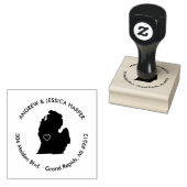 Michigan Moving Aankondiging Adres Stempel (Gestempeld)