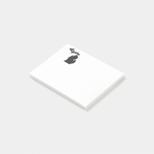 Michigan Name Word Art Black Post-it® Notes (Schuin)