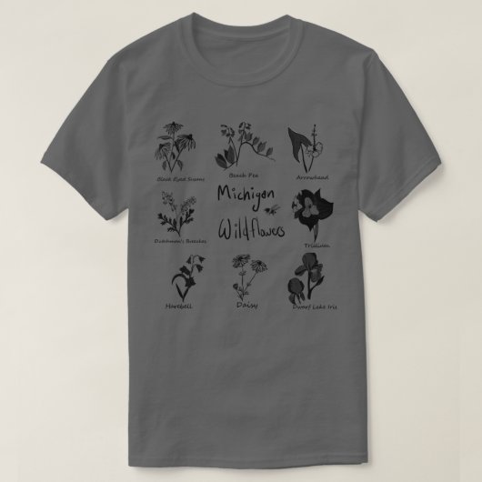 Michigan Native Wildbloemen T-shirt (Design voorkant)