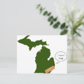 Michigan Needs a Hug Briefkaart (Staand voorkant)