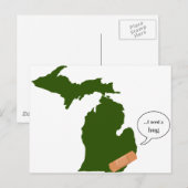 Michigan Needs a Hug Briefkaart (Voorkant / Achterkant)