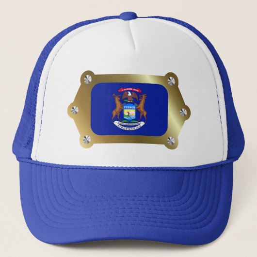 Michigan omlijst Vlag Pet (Voorkant)