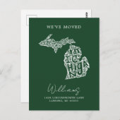 MICHIGAN | Onze adreswijziging Briefkaart (Voorkant / Achterkant)