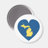 Michigan op hart magneet (Voorkant / Achterkant)