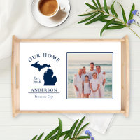 Michigan Our Home Custom Family Monogram Foto