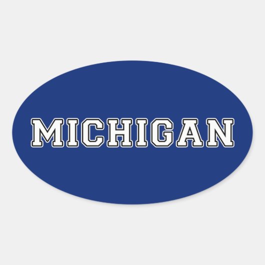 Michigan Ovale Sticker (Voorkant)