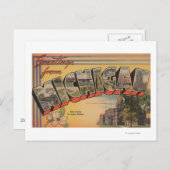Michigan (Overheidskapitaal/Bloem) Briefkaart (Voorkant / Achterkant)