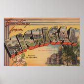 Michigan (Overheidskapitaal/Bloem) Poster (Voorkant)