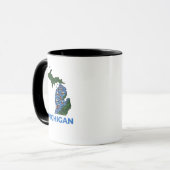 Michigan Overzicht Tattoo Stijl Mok (Voorkant links)