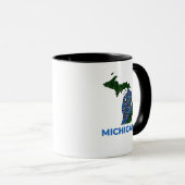 Michigan Overzicht Tattoo Stijl Mok (Voorkant rechts)