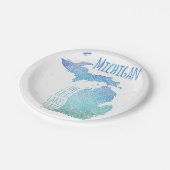 Michigan Papieren Bordje (Gekanteld)