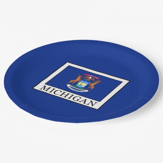 Michigan Papieren Bordje (Gekanteld)