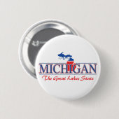 Michigan Patriotic Buttonnen Ronde Button 5,7 Cm (Voorkant /achterkant)