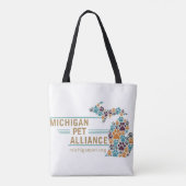 Michigan Paw Drukt Canvas tassen (Achterkant)