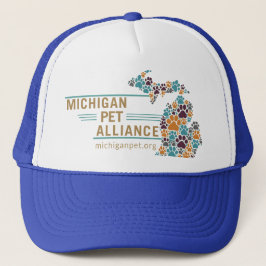 Michigan Paw Prints Ballcap Trucker Pet