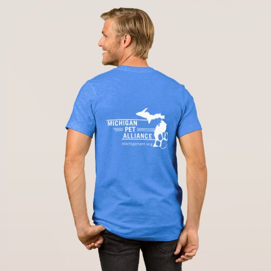 Michigan Paw Prints Bella + Canvas Tri-Blend Shirt (Voorkant)