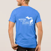 Michigan Paw Prints Bella + Canvas Tri-Blend Shirt (Achterkant)