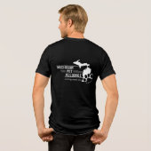 Michigan Paw Prints Bella + Canvas Tri-Blend Shirt (Achterkant volledig)