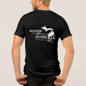 Michigan Paw Prints Bella + Canvas Tri-Blend Shirt (Achterkant)