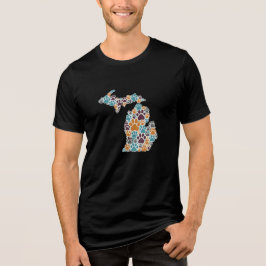 Michigan Paw Prints Bella + Canvas Tri-Blend Shirt