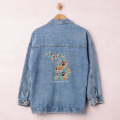 Michigan Paw Prints Denim Jean Jacket (Hangar)
