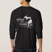 Michigan Paw Prints Mannen Basic Sweatshirt (Achterkant)