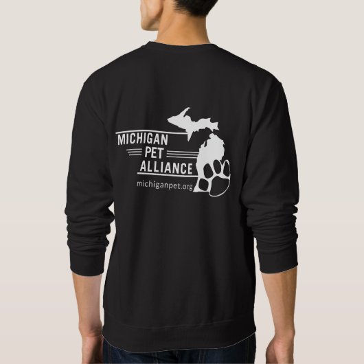 Michigan Paw Prints Mannen Basic Sweatshirt (Achterkant)