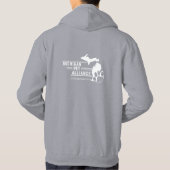 Michigan Paw Prints Mannen Hoodie (Achterkant)