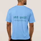 Michigan Paw Prints Mannen Sport-Tek T-shirt (Achterkant)