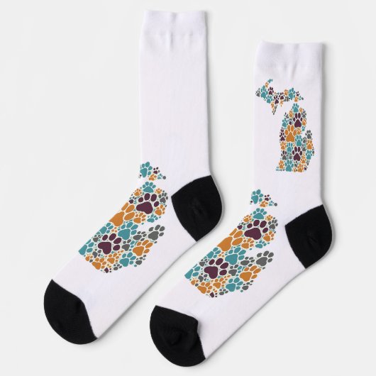 Michigan Paw Prints Premium Crew Sokken (Links)