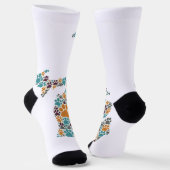 Michigan Paw Prints Premium Crew Sokken (Gebogen)