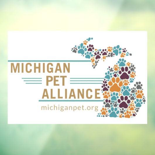 Michigan Paw Prints Raamsticker (Vel 3)