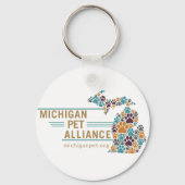 Michigan Paw Prints Sleutelhanger (Voorkant)
