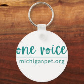 Michigan Paw Prints Sleutelhanger (Achterkant)