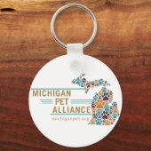 Michigan Paw Prints Sleutelhanger (Voorkant)