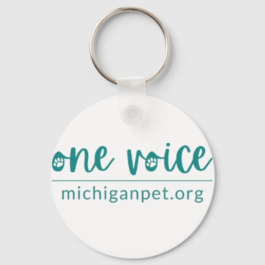 Michigan Paw Prints Sleutelhanger (Achterkant)